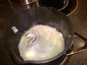 Adding butter